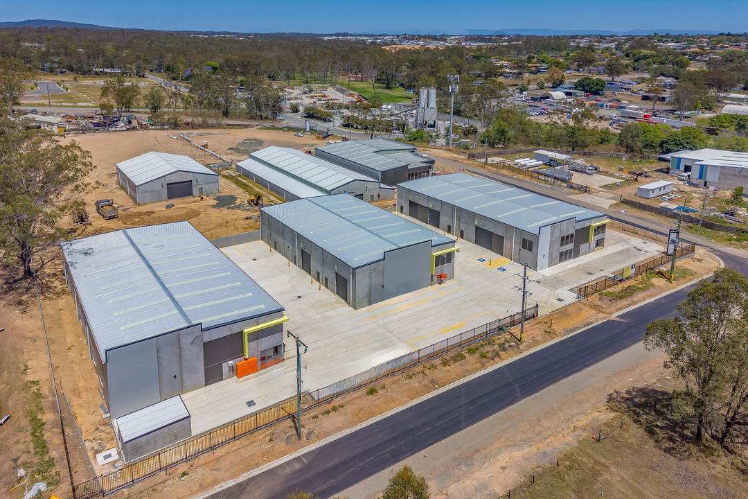 E-Hub Estate, Raceview — the whole estate from the air